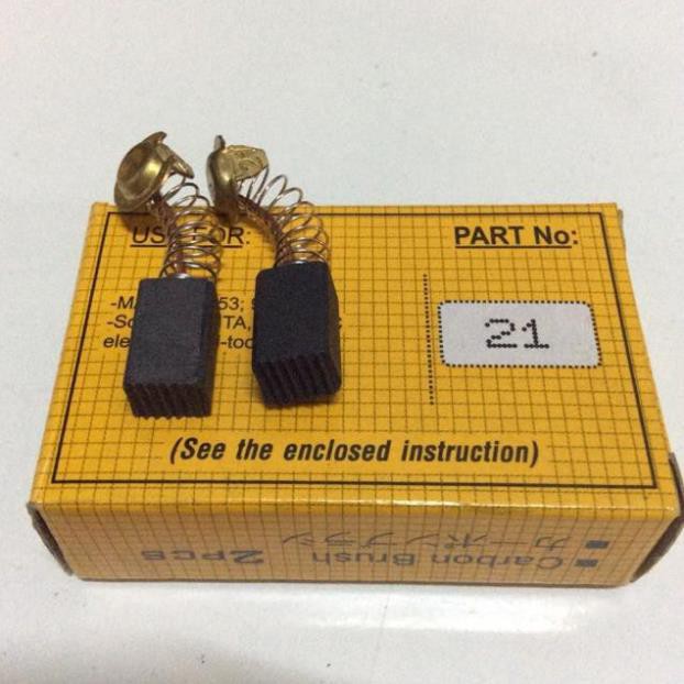 THAN CARBON - CHỔI THAN CARBON MÃ 21 ĐỘ DÀY 6mm NGANG 7mm