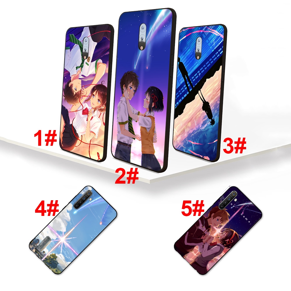 Ốp điện thoại silicon mềm họa tiết cô cậu bé phim anime Your Name 86F cho OPPO Reno 3 Pro K3 Realme 5i 5s X X50