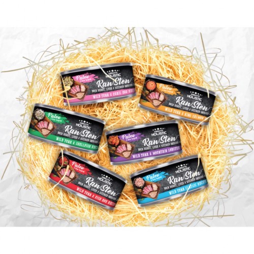 Cá ngừ hộp Absolute Holistic RawStew cho chó &amp; mèo 80g