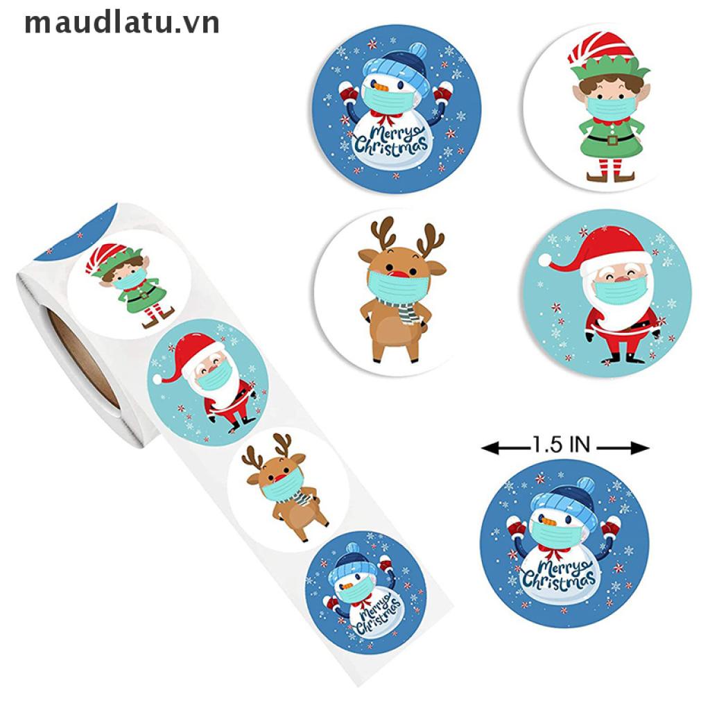 MAUD 500pcs Christmas gift stickers gift sealing stickers holiday gift wrapping decor .