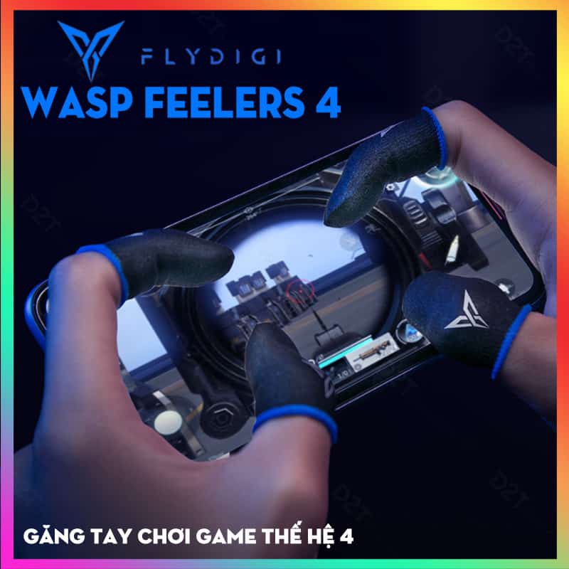 Bộ găng tay chơi game Gamesir Flydigi Wasp Feelers 4 Sợi Bạc cao cấp - Bao tay chơi game ff siêu nhạy chống mồ hôi