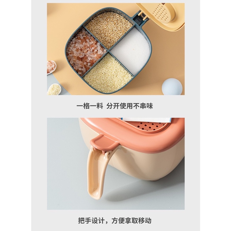 Hộp đựng gia vị nhà bếp có nắp đậy tiện dụng tùy chọn màu sắc