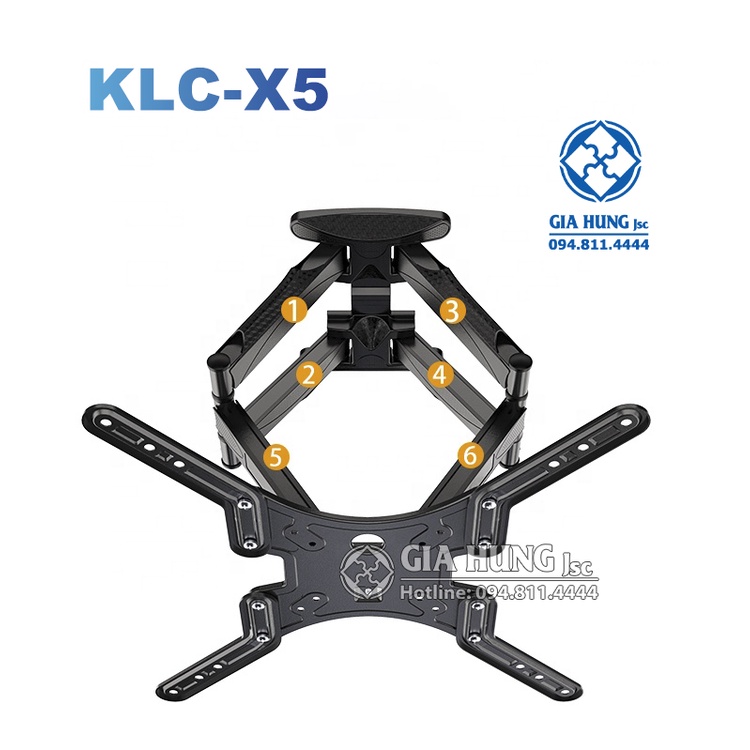 Chính hãng Giá Treo Ti vi góc Xoay 2 thanh NBP6