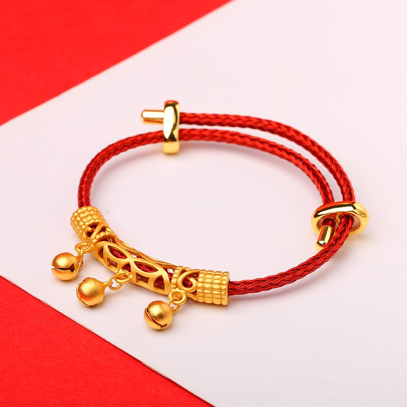 [Hàng Có Sẵn] Vòng Đeo Tay / Cổ / Vòng Tay / Vòng Tay Bằng Dây Đỏ Rỗng Hai Thế Hệ Hình Chuông Mantra diy