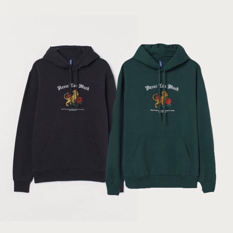 H&m MỚI Mũ lưỡi trai màu đen HOODIE SWEATER JACKET HNM