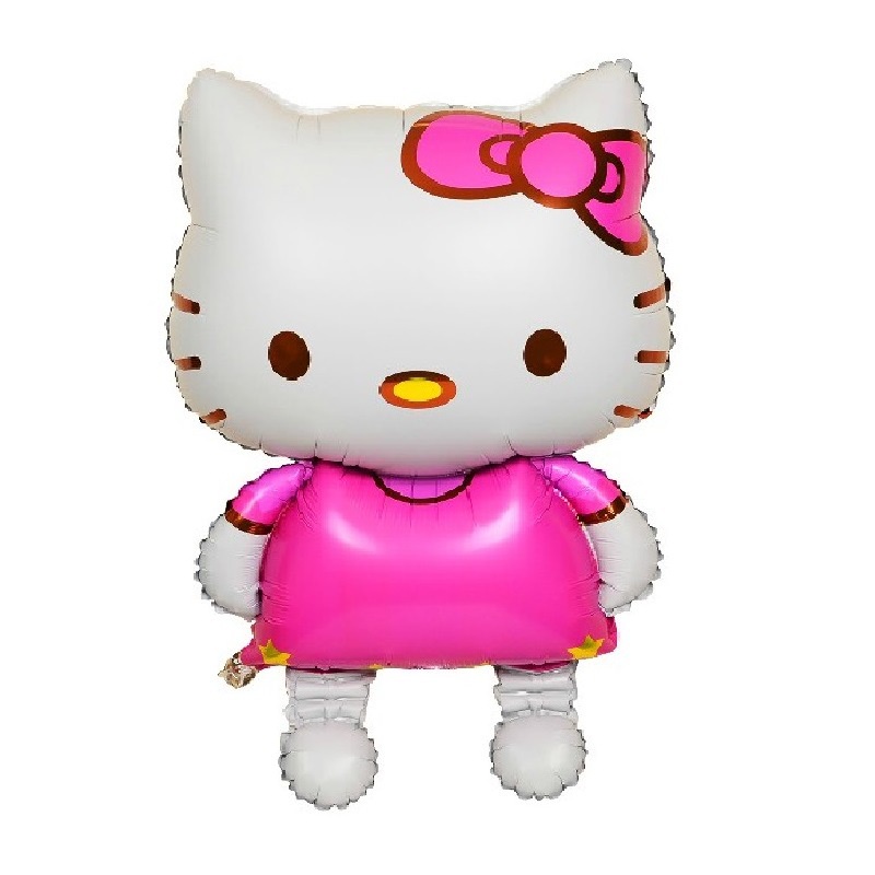 Bong bóng lá nhôm hình nhân vật hoạt hình Hello Kitty trang trí tiệc sinh nhật cỡ lớn/vừa
