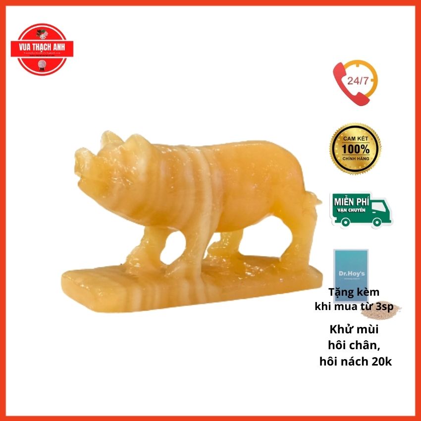 Tượng Heo 12 Con Giáp Đá Ngọc Hoàng Long ⚡FREESHIP⚡ Giá Gốc, Đá Nguyên Khối, Trang Trí Nhà Cửa, Thu Tài Hút Lộc,..