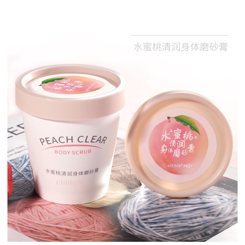 Kem tẩy da chết Body Đào Peach Clear 200ML làm sạch mềm mịn da LYLYA STORE