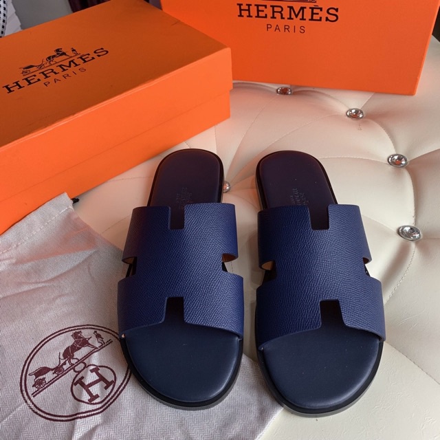 Dép thời trang Quai Ngang Chữ H cực chất, CHAGO HERMES da sịn 100% Full size 38-42.