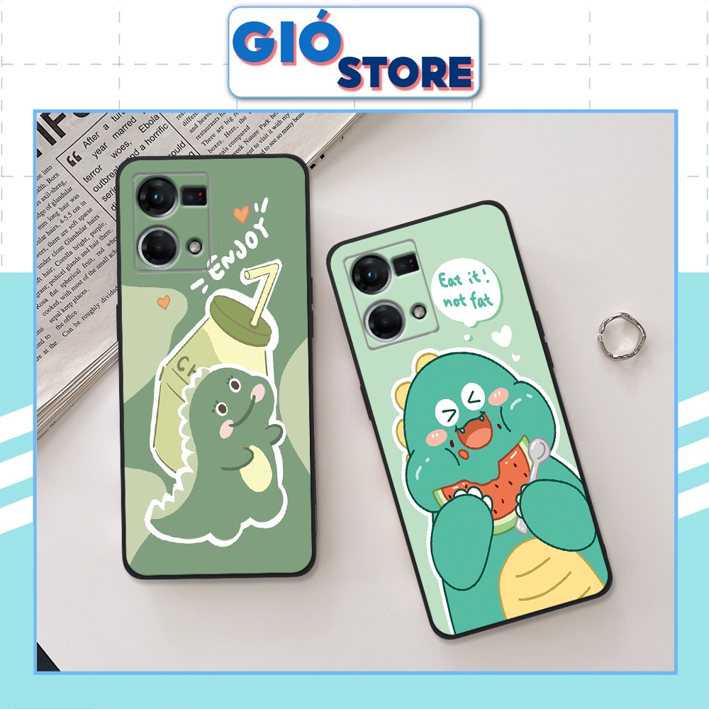 Ốp lưng Oppo Reno 7 / Reno 7 4G hình khủng long,dinosaur dễ thương – ốp nhựa chống trầy,chống va đập
