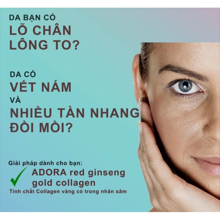 Kem ADORA nhân sâm giảm nám ,tàn nhang, đồi mồi chống nhăn ,chống nắng