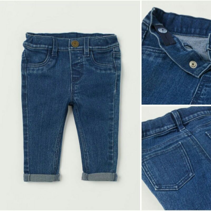 Quần jean xanh đậm mềm săn sale HM US sz 6-9, 9-12, 12-18, 1.5-2, 2-3, 3-4