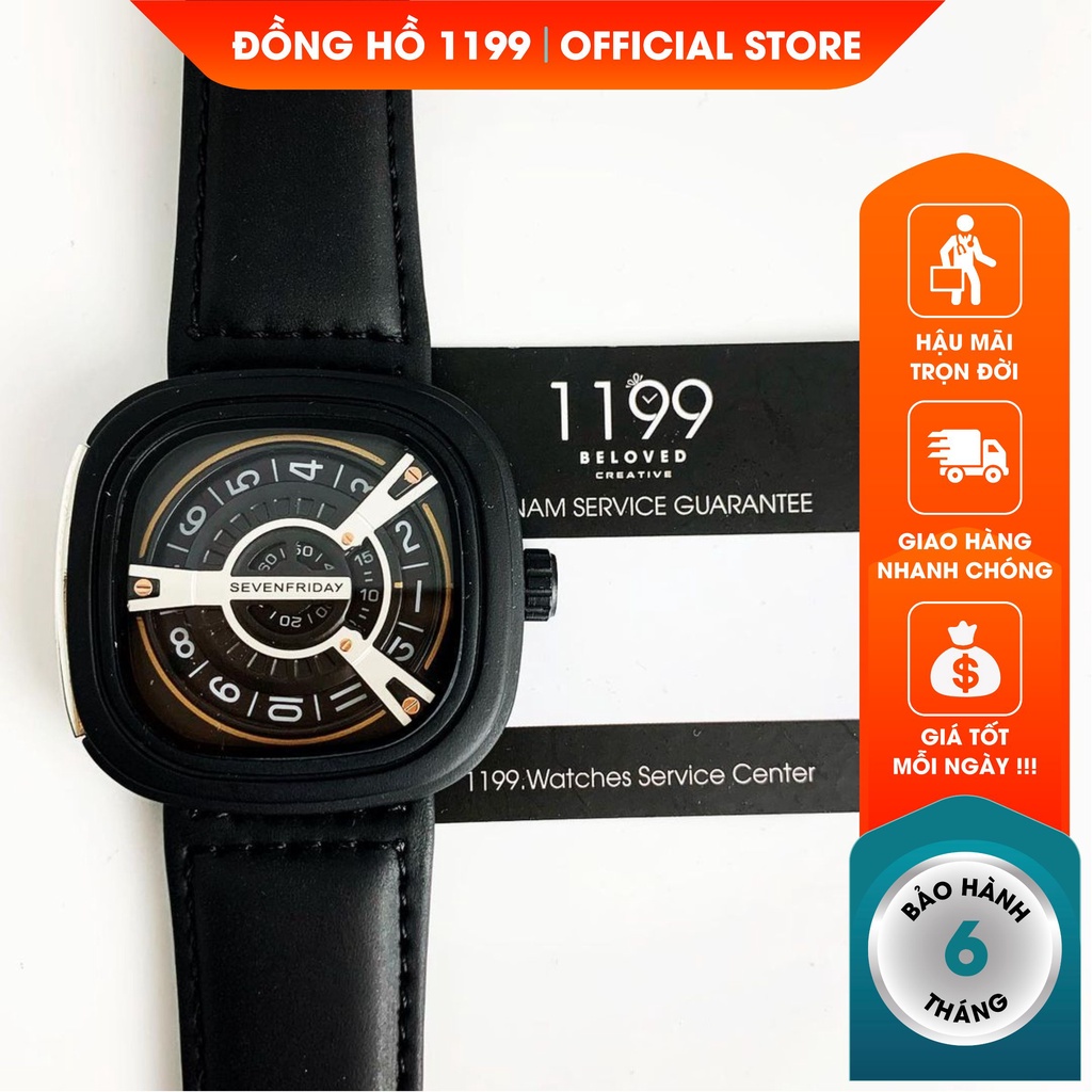 [QUÀ TẶNG]  Đồng Hồ Nam - Đồng Hồ Dây Da Chống Nước Chống Xước Máy Chuẩn Chất Liệu Thép Đặc 9214SD - 1199 Watches