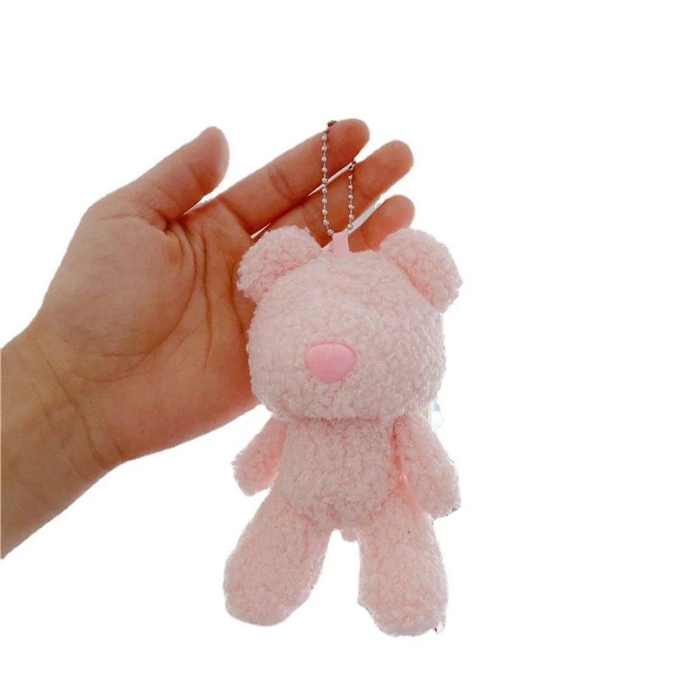 Móc Khóa Hình Gấu Nhồi Bông Mềm Mại Đáng Yêu