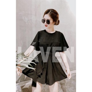 JUMPSUIT TAY BÈO NƠ LƯNG
