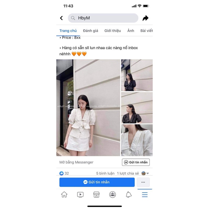 Set áo váy rời HbyM