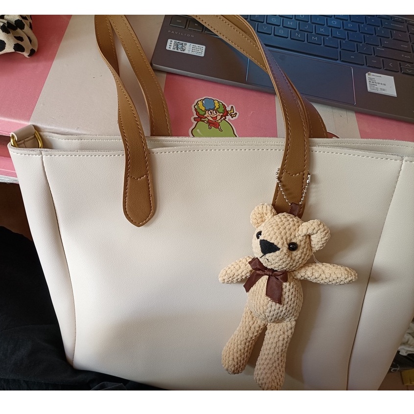 Túi đeo vai cỡ lớn  tặng kèm gấu nơ và dây đeo chéo - Hàng loại 1 - TB.Store FR69 37x27x11