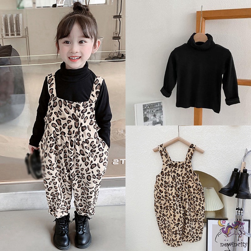 Áo tay dài / Quần yếm họa tiết da báo xinh xắn dành cho bé (bán lẻ)