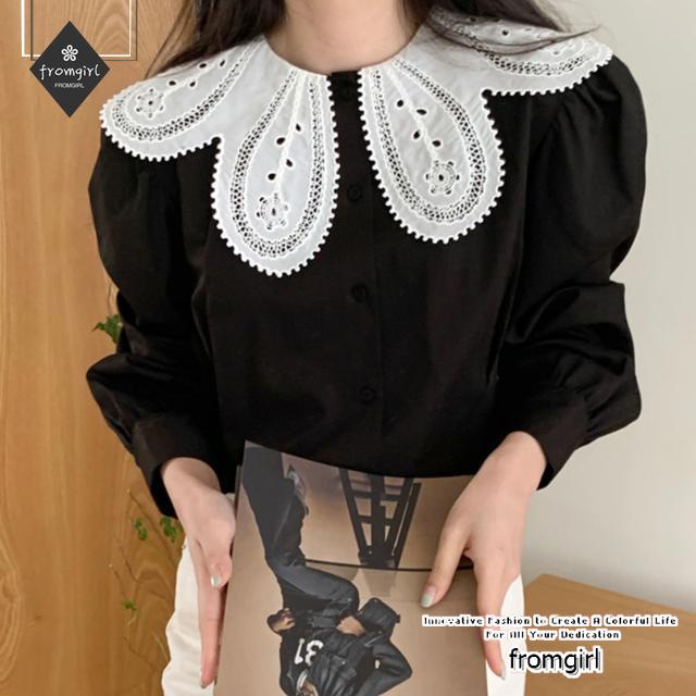 Áo Sơ Mi Tay Phồng Dáng Rộng Thời Trang retro Hàn Quốc