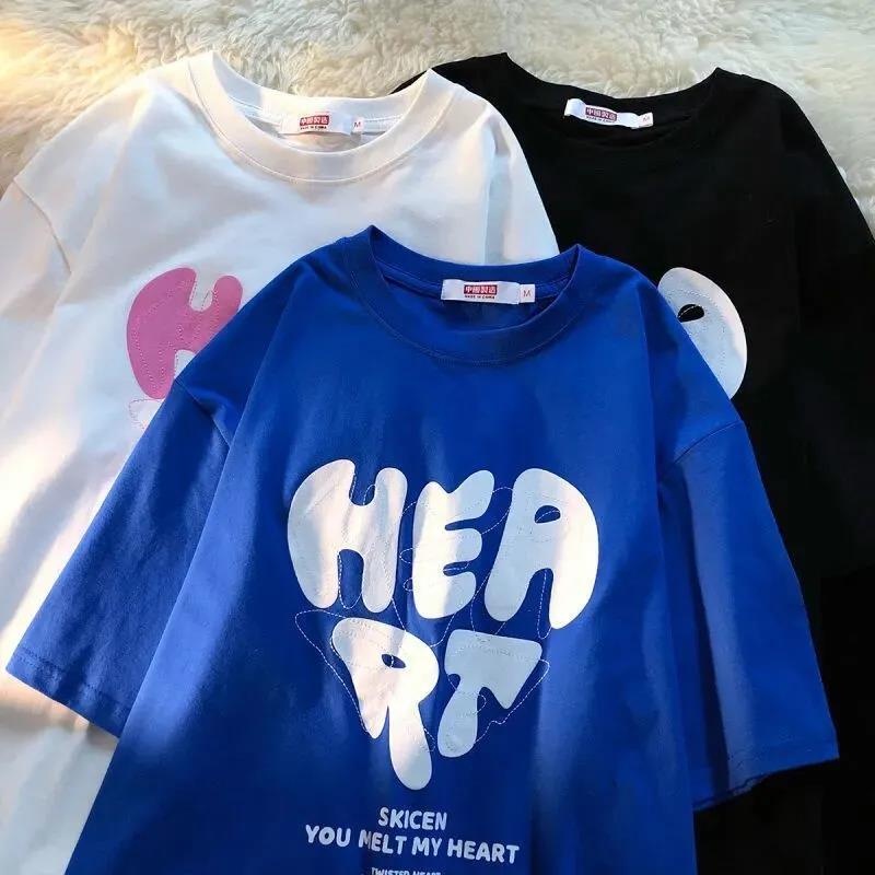 Áo Thun HIIXIIVI 100% cotton Tay Ngắn Cổ Tròn Thời Trang Mùa Hè Phong Cách Hàn Quốc Cho Nữ 2022