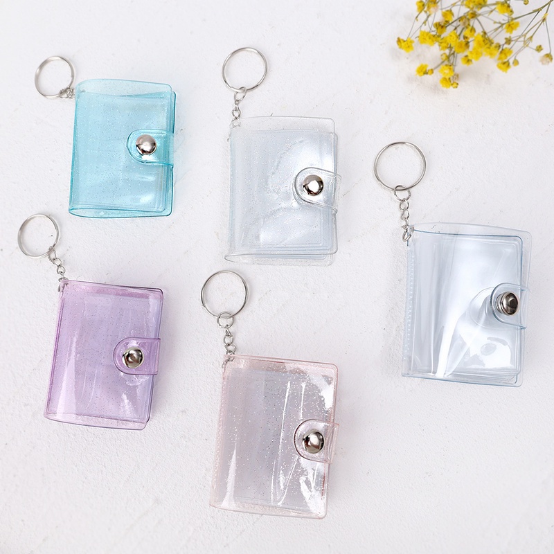 Album Ảnh 16 Ngăn Mini 1/2 Inch Trong Suốt Có Móc Khóa Chống Bụi Và Nước