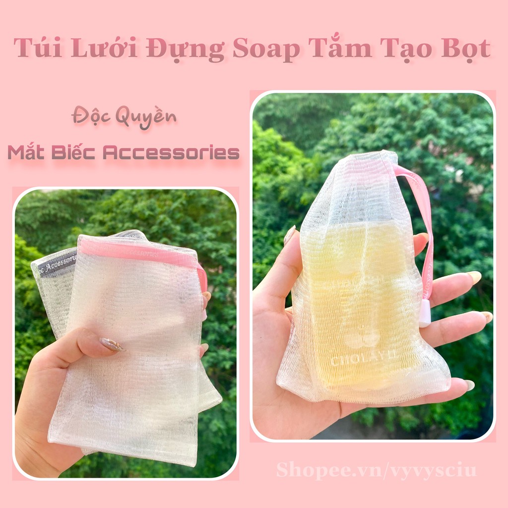 Túi lưới tạo bọt đựng xà bông, soap tắm cao cấp