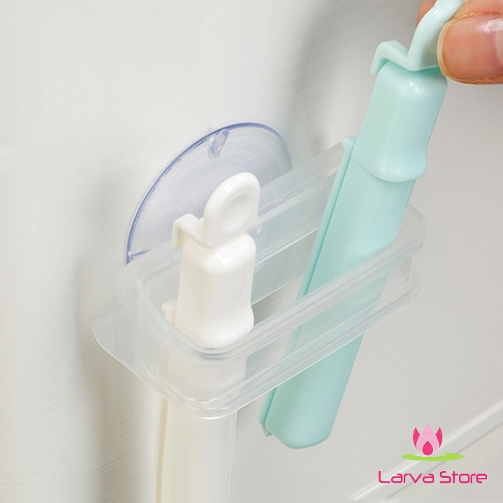Bộ 3 kẹp miệng túi kèm giá đựng hút chân không Inomata hàng Nhật - Larva Store