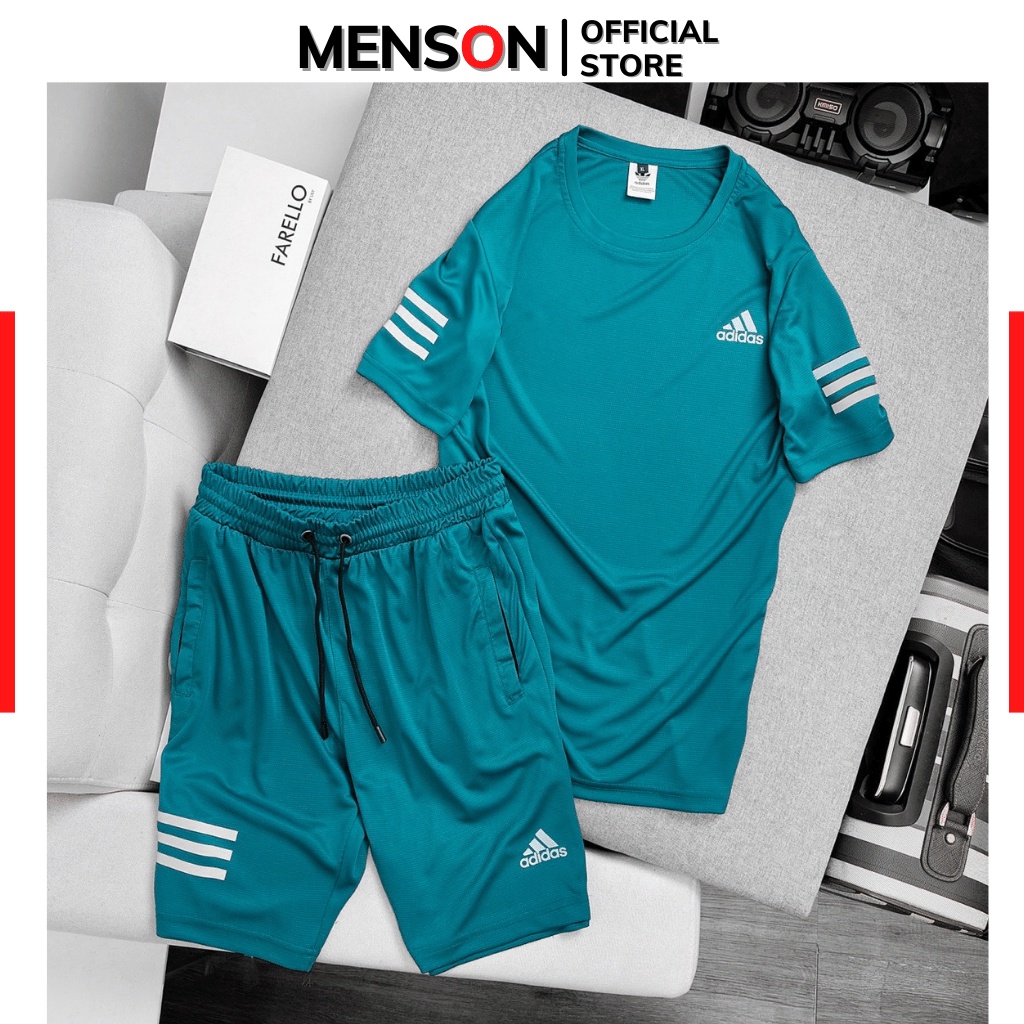 Đồ bộ thể thao nam Adidas thun lạnh HÀNG CAO CẤP Menson MS175 Đồ bộ nam mặc nhà chất mát chuẩn form mùa hè 2022