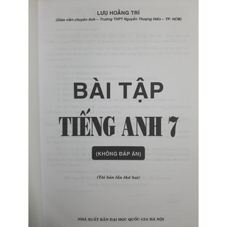 Sách - Bài tập Tiếng Anh 7 ( Không đáp án)