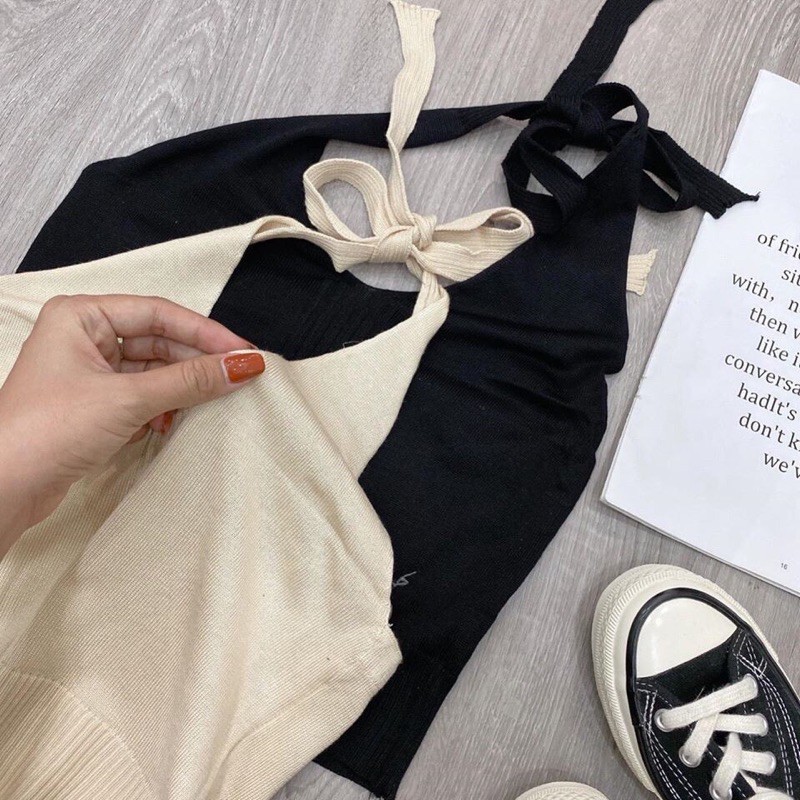 [Có sẵn] Áo croptop yếm cột nơ | BigBuy360 - bigbuy360.vn