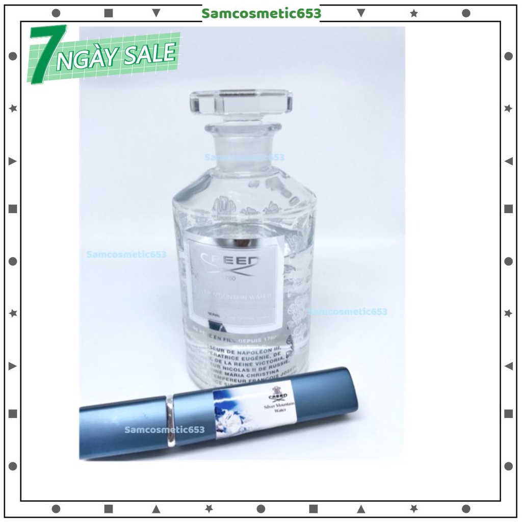 [Samcosmetic] ( Có Sẵn ) Mẫu thử nước hoa creed silver moutain water 10ml dạng xịt