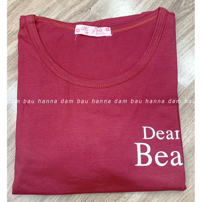 [HANNA- SIZE 40-70KG] Đồ bộ bầu thun cotton mặc ở nhà quần đùi chất thun loại 1 mềm mát không xù co dãn thoải mái