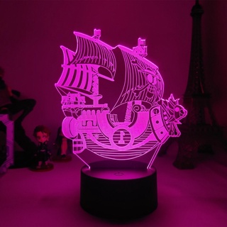 Đèn Led 3d Tàu Hải Tặc Anime One Piece Thousand Sunny Light for bedroom decore light cool gift for child study room lamp