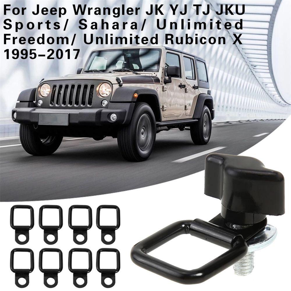 REBUY1 Kẹp Cố Định Hàng Hóa Màu Đen Chống Rỉ Sét Cho Jeep Wrangler Surface
