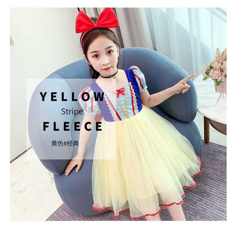 Đầm Công Chúa Bạch Tuyết Thiết Kế Mới Xinh Xắn Thời Trang Mùa Hè Dành Cho Bé Gái