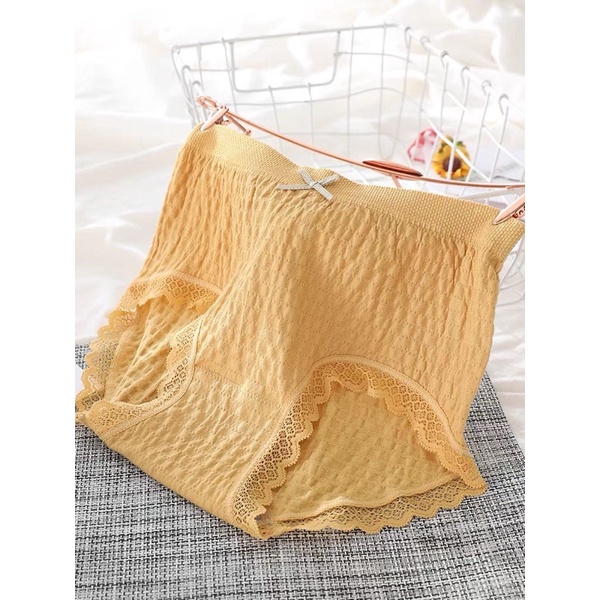 set 5 quần lót xuất Nhật viền ren nữ chất đẹp thoáng mát siêu co giãn