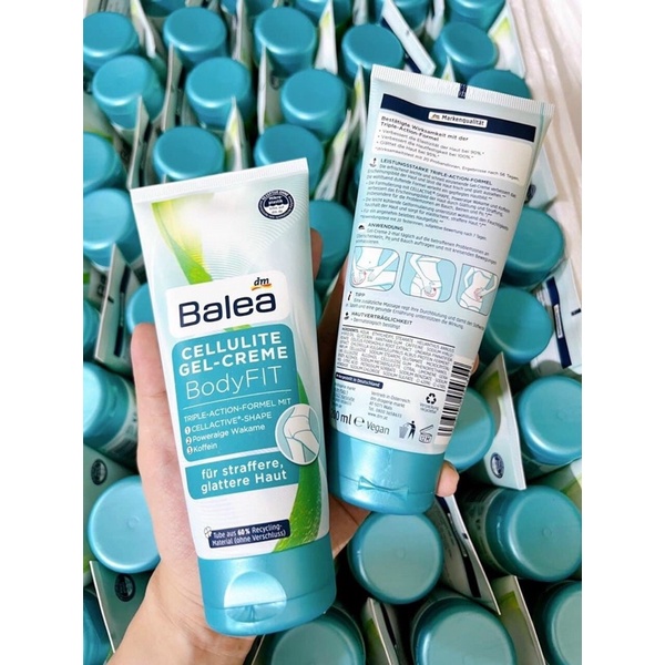 Kem đánh tan mỡ bụng, đùi, mông Balea Cellulite Body, 200ml