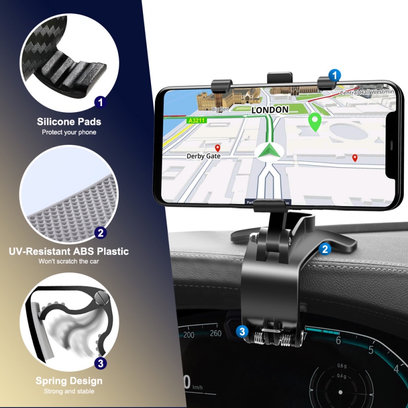 Giá đỡ điện thoại di động HDOORLINK xoay được 360 độ tiện dụng dành cho xe hơi