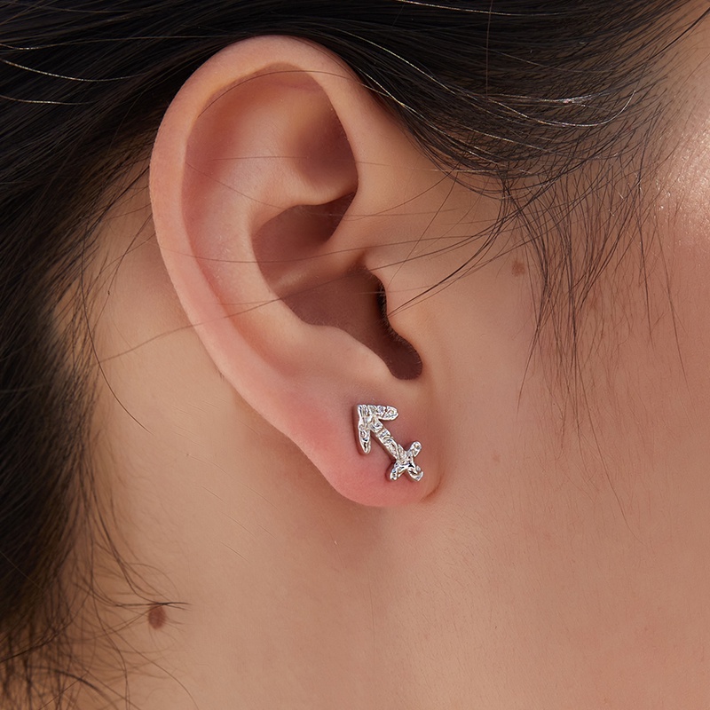 1 miếng Bông tai BAMOER bằng bạc 925 kiểu dáng chòm sao thời trang cho nữ