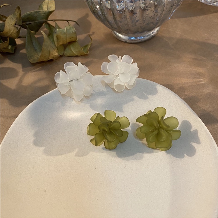 Khuyên Tai Nhựa Resin Hình Hoa Quả Bơ Màu Xanh Lá Thanh Lịch Và Thanh Lịch Thời Trang