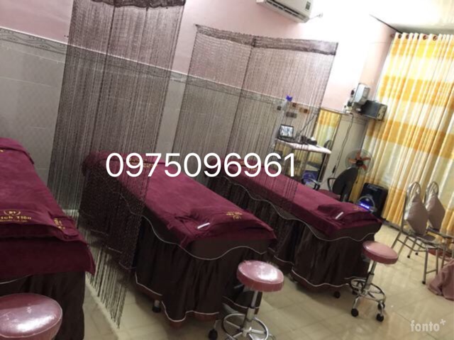 Ga (grap) trần bông phủ giường spa, nail, phun xăm