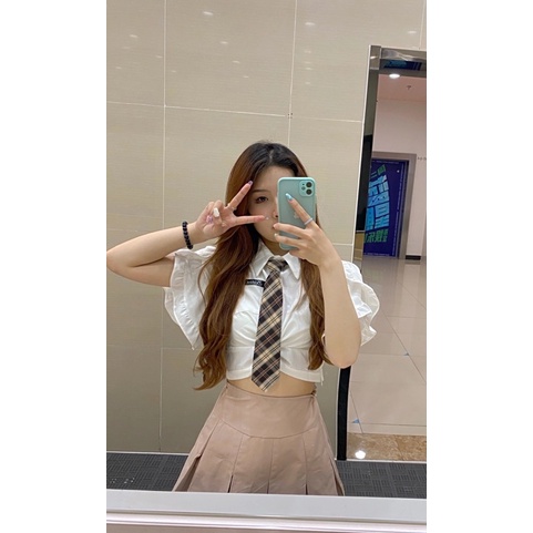 Chân Váy Chữ A Xếp Ly Màu Be Hàng Quảng Châu Siêu Đẹp (Ảnh thật ở cuối) | BigBuy360 - bigbuy360.vn