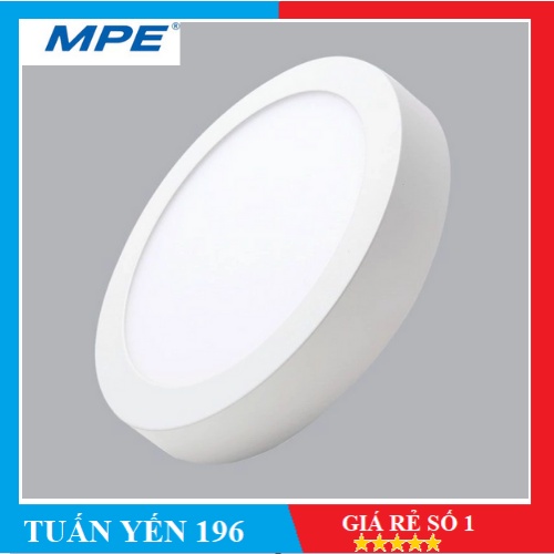 Đèn LED MPE Panel nổi series SRPL (Thân đèn tròn màu trắng) 12W/ 18W/ 24W – Ánh Sáng Trắng, Vàng