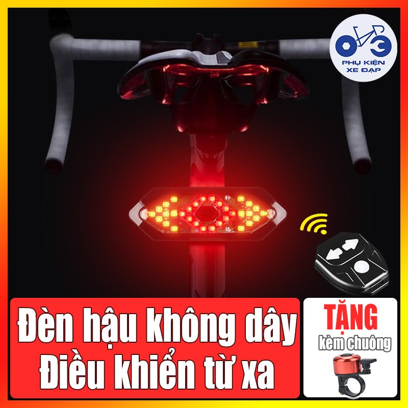 bộ đèn xin nhan xe đạp điều khiển từ xa cao cấp led sáng mạnh, sạc pin cổng usb có phát ra âm thanh chống nước BH12TH 01