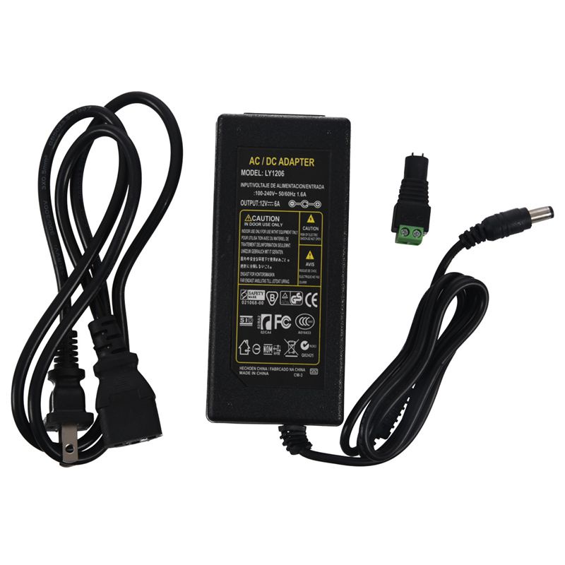 Bộ chuyển đổi nguồn điện 12V 6A Biến áp 110-220V &amp; Quà tặng