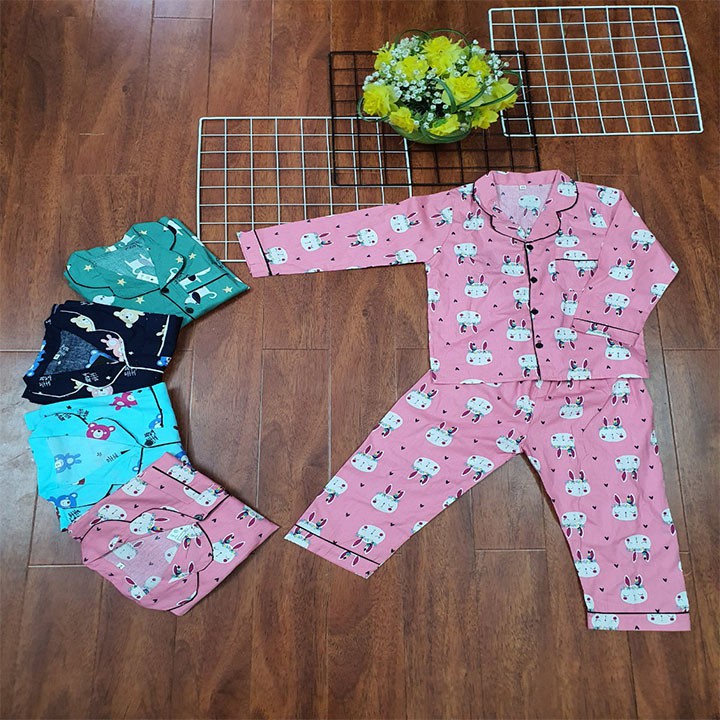 Bộ Pijama dài tay cho trẻ em, Bộ Pijama bé trai, bé gái xuất hàn [ Có VIDEO]