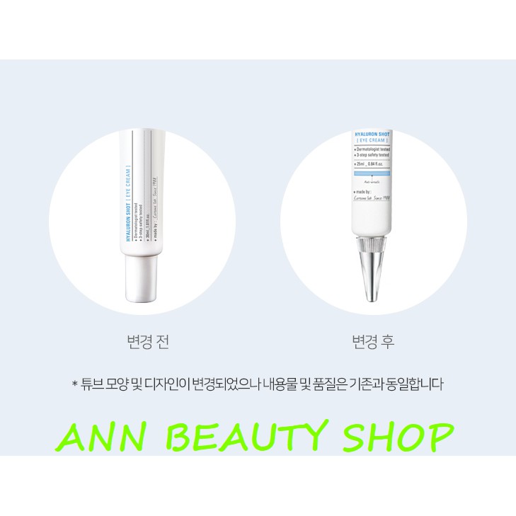 Kem Dưỡng Ẩm Giảm Thâm Quầng Mắt Coreana Hyaluron Shot Eye Cream 25ml | BigBuy360 - bigbuy360.vn
