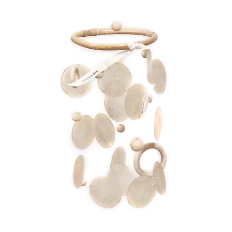 Chuông Gió Dạng Vòng Hạt Vỏ Sò Tự Nhiên Treo Nôi Em Bé