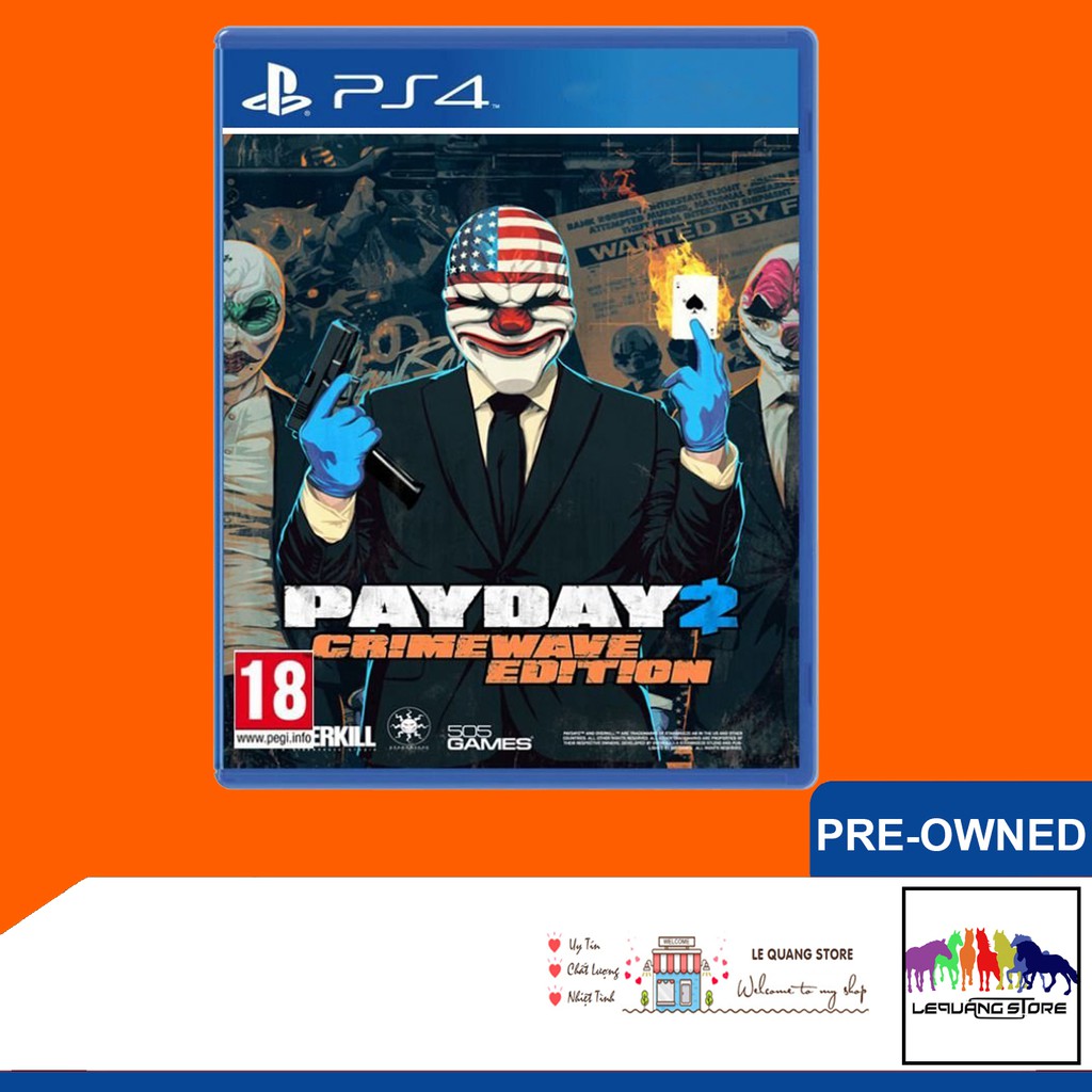 Đĩa Game PS4: Payday 2 Crimewave Edition