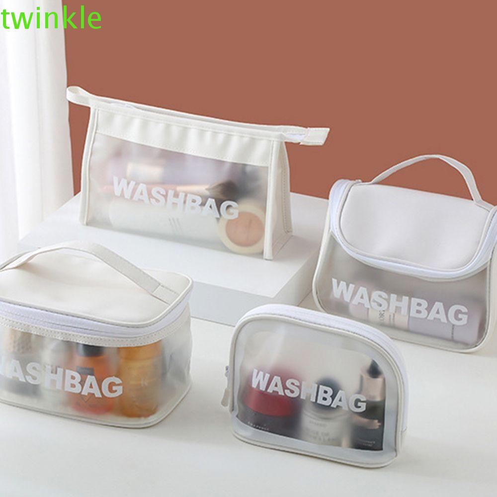 [Hàng mới về] Túi đựng mỹ phẩm trong suốt bằng PVC không thấm nước dễ thương thích hợp du lịch nhiều màu sắc